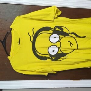 The Simpsons Homer Simpson Headphones T Shirt size Large 2009 vtg vintage Retro